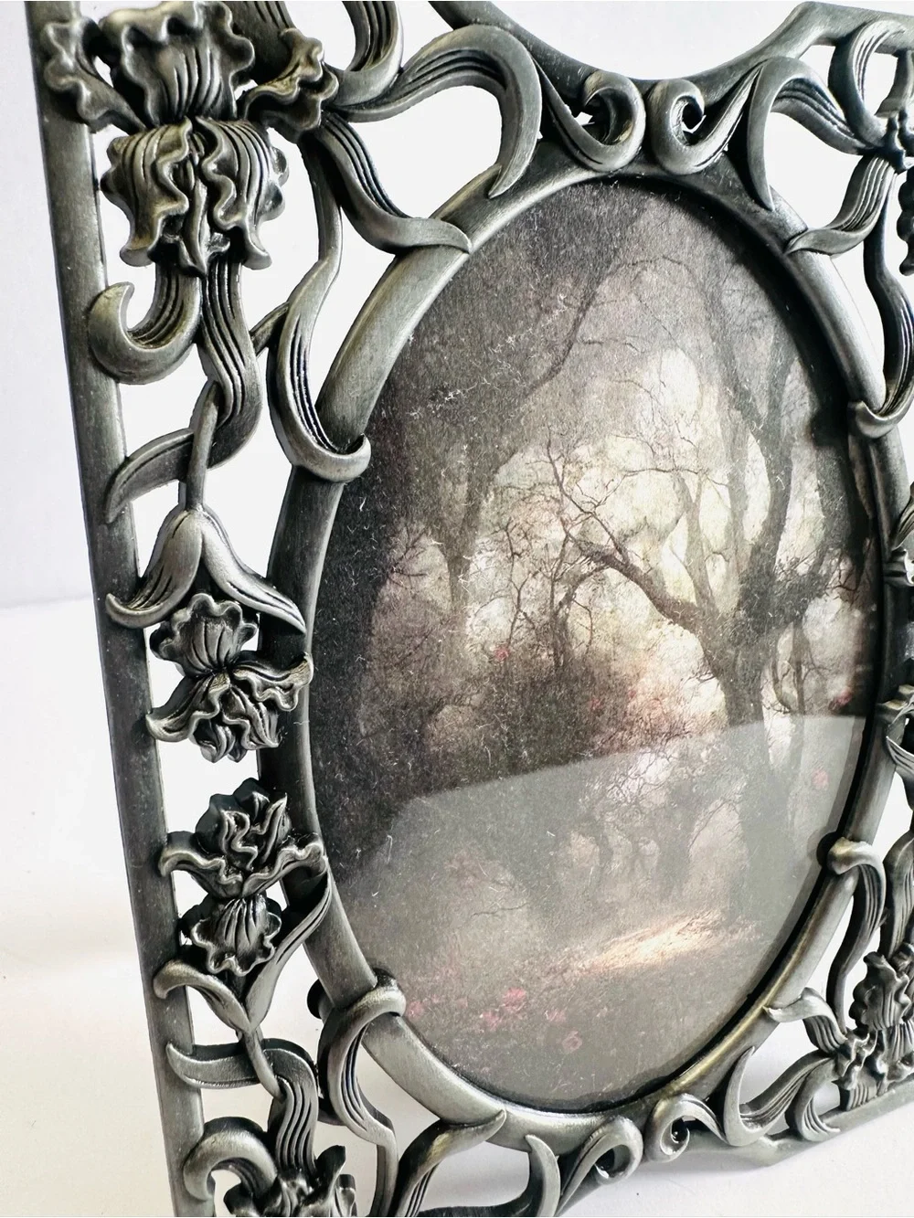 Enchanted Iris — Dark Magic Gothic Garden Metal Frame 3.5x4.5